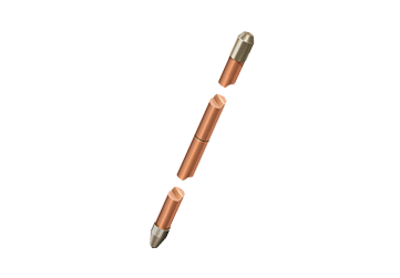 Solid Copper Grounding Rod - Internally Threaded
